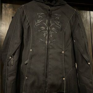 nexgen motorcycle jacket women’s size small with removable hoodie
